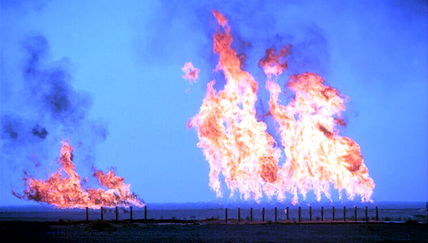 Kuwait ablaze